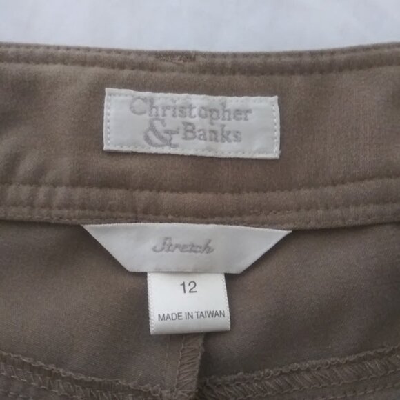Christopher & Banks women's size 12 tan stretch pants - Picture 13 of 14